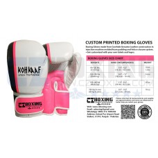 Custom Printed Ladies Cowhide Leather Boxing Gloves